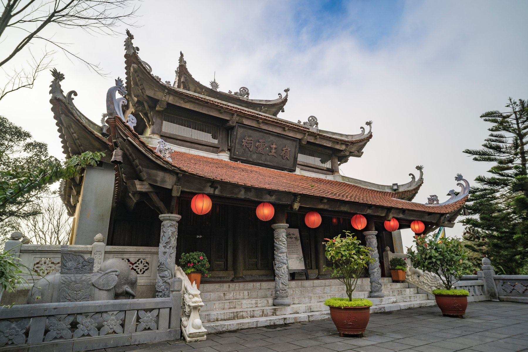 Chinese temple in Bana hill. Danang Vietnam